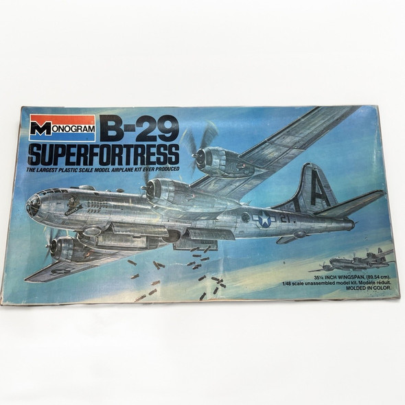 RESALE SHOP - Monogram B-29 Superfortress 1:48 Airplane Model Kit c1977 - PAER-MGM-5700C-U1362