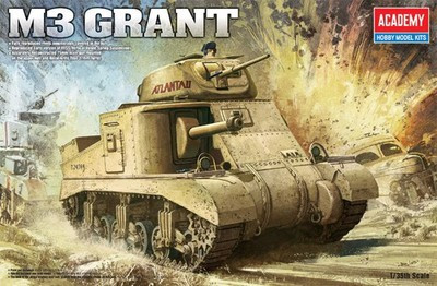 RESALE SHOP - Academy M3 GRANT WWII US Army Tank 1:35 Model Kit c2007 Sealed - TERO-ACY-13212-U8176