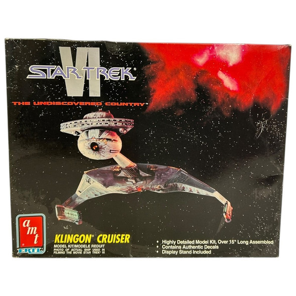 RESALE SHOP - AMT Star Trek VI Klingon Cruiser "The Undiscovered" Spacecraft Model Kit c1991 - TERO-AMT-8229-U8085