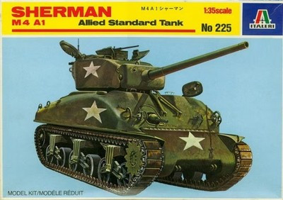RESALE SHOP - Italeri Sherman M4 A1 Allied Standard Tank 1:35 Model Kit c1994 - TERO-ITA-225-U8179