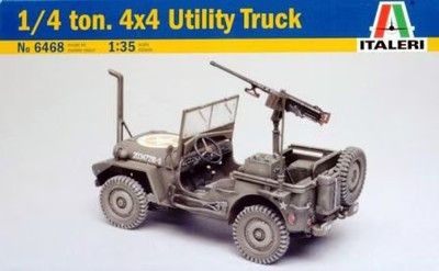 RESALE SHOP - Italeri 1/4 Ton 4x4 WWII Utility Truck 1:35 Jeep Model Kit c2008 Sealed - TERO-ITA-6468U-U8099