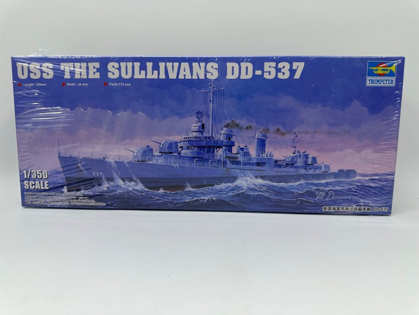RESALE SHOP - Trumpeter Destroyer USS The Sullivans DD-537 - 1:350 Ship Model Kit c2005 Sealed - TERO-TRMP-05304-U8117