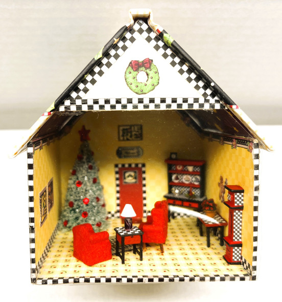 RESALE SHOP - OOAK Mary Engelbreit-inspired BELIEVE Book Holiday Diorama - BABE-BELIEVE-NS4954