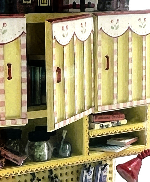 RESALE SHOP - OOAK Mary Engelbreit-inspired Child's Room Diorama 1:24 scale - BABE-CHILDSROOM-NS4967