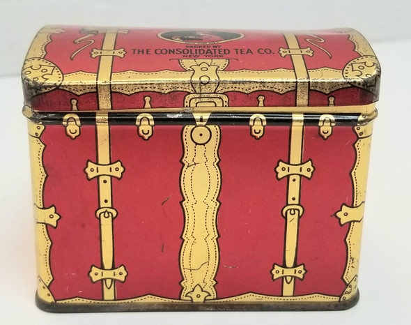 RESALE SHOP - The Consolidated Tea Company New York Swee-Touch-Nee-Tea Vtg Tin- Trunk Style - LAHA-SWEETNEE-U5025