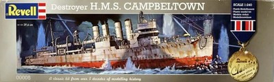 RESALE SHOP - Revell Destroyer HMS Campbeltown Battleship 1:240 Model Kit c2008 Sealer-READ - PAER-112-00005-NOB7927