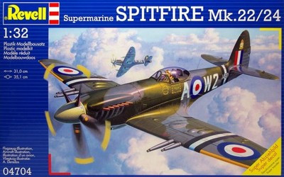 RESALE SHOP - Revell Supermarine SPITFIRE Mk.22/24 1:32 Aircraft Model Kit c2007 Sealed-READ - PAER-112-04704-U7845
