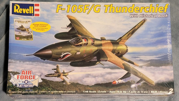RESALE SHOP - Revell F-105F/G Thunderchief 1:48 Aircraft Model Kit c2002 Sealed - - PAER-112-85-6868-U7841