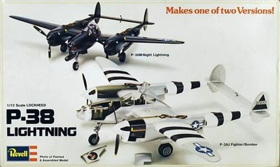 RESALE SHOP - REVELL Lockheed P-38 Lightning 1:72 Scale Model Kit c1976 Vintage - - PAER-112-H-220-U7846