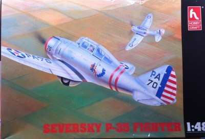 RESALE SHOP - Hobby Craft Seversky P-35 Fight 1:48 Airplane Model Kit c1993 Sealed - - PAER-HC-1552-U7828