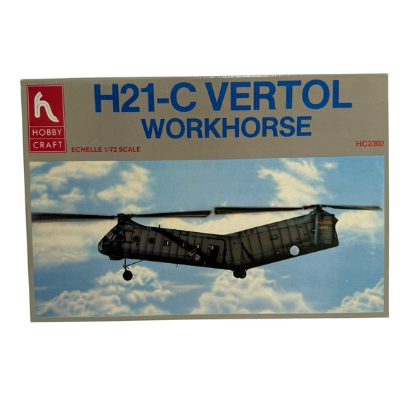 RESALE SHOP - Hobby Craft H21-C Vertol Workhorse Helicopter 1:72 Aircraft Model Kit. Sealed - PAER-HC-2302-NOB7829