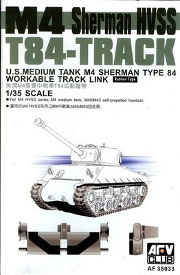 RESALE SHOP - AFV WORKABLE T84 Track Link Set for WW2 M4 Sherman HVSS Tank Model Sealed-READ - RSTY-AFV-35033-LN7984
