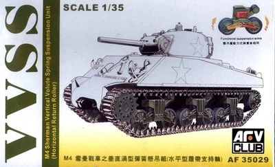 RESALE SHOP - AFV-VVSS Horizontal Return Roller Kit for 1:32 M4 Sherman Tank Model Sealed-READ - RSTY-AFV35029-NOB7983