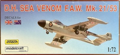 RESALE SHOP - Intech D.H. SEA VENOM F.A.W. Mk. 21/54 1:72 Aircraft Model Kit Sealed-Read - RSTY-INTC-T06295-NOB8033