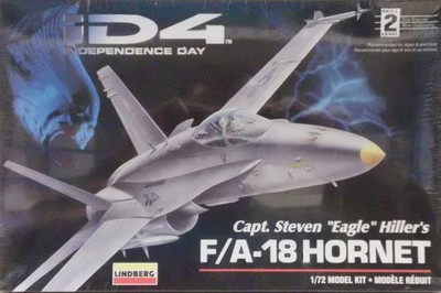 RESALE SHOP - Lindberg iD4 Capt Steven Hiller's F/A-18 Hornet Aircraft Model Kit - Sealed-READ - RSTY-LND-77313-U8038