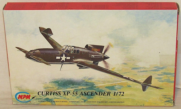 RESALE SHOP - MPM Ltd. Ed. Curtiss XP-55 Ascender 1/72 Airplane Model Kit c1993 Sealed-READ - RSTY-MPM72020-NOB8009