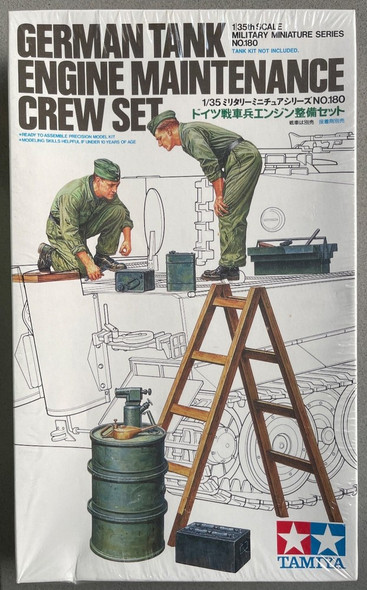 RESALE SHOP - Tamiya German Tank Engine Maintenance Crew Set 1:35 Model Kit c1994 Sealed-READ - RSTY-TAM35180-U7979