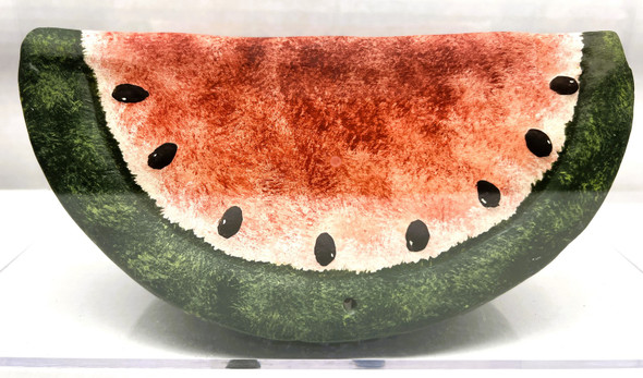 RESALE SHOP - VTG OOAK 1:48 Watermelon-Themed Bedroom Scene in Acrylic Case- artisan created - BABE-MELON-NS5124