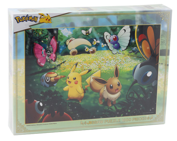 OakridgeStores.com | Ensky - Pokémon - Sunlight Through the Forest (Pikachu & Eevee)  - 20"x29" - 1000 Piece Jigsaw Puzzle 52741 4970381527419