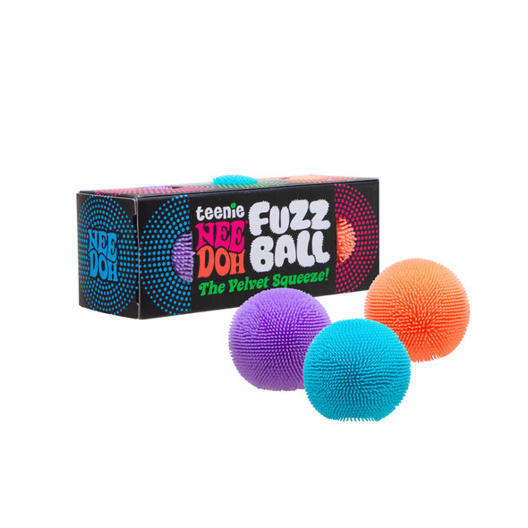 Schylling - NeeDoh FuzzBall Teenies - Sensory Squeeze Toy - Color May Vary FZBTND