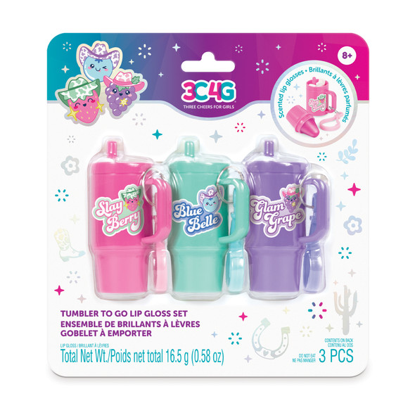 OakridgeStores.com | Make It Real - Tumbler To Go Lip Gloss Set - Backpack Clip Trio for Ages 8+ - 10078 638241100786