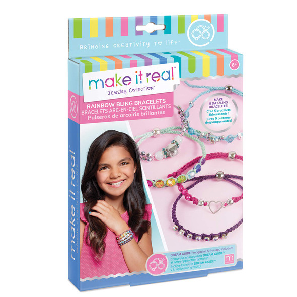 OakridgeStores.com | Make It Real - Rainbow Bling Bracelets - DIY Cord Bracelet Kit - 1206 695929012069