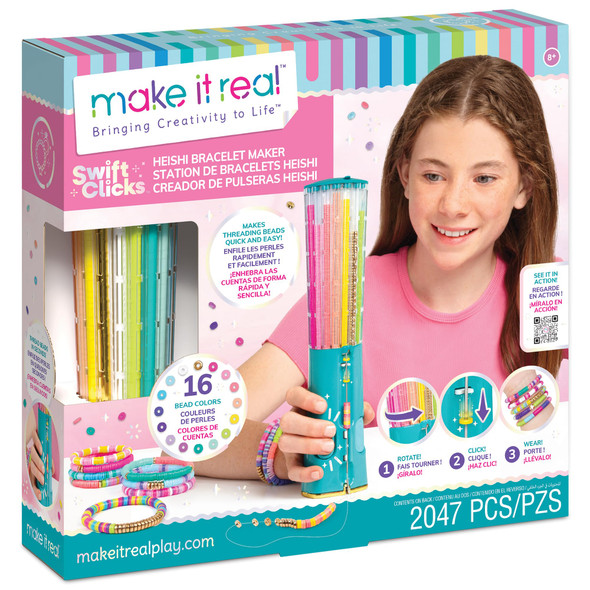 OakridgeStores.com | Make It Real - Swift Clicks Heishi Bracelet Maker - DIY Bead Bracelet Kit - 1459 695929014599