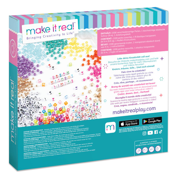 OakridgeStores.com | Make It Real - Say Yes! Alphabet Bead Bracelet Set - 1008 pc DIY Jewelry Kit - 1742 695929017422