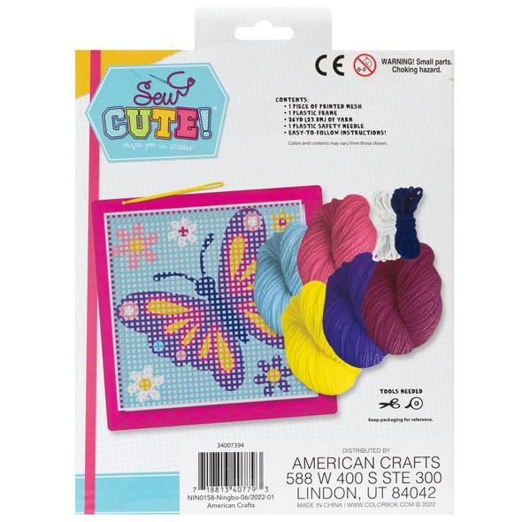 OakridgeStores.com | Great Explorations - Colorbok Sew Cute! Needlepoint Kit-Butterfly - Needlepoint Kit - 34004933 718813407793