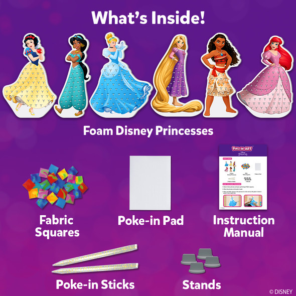 OakridgeStores.com | Skillmatics - Poke In Art Disney Princesses - Poke-In Fabric Art Kit - 1408PIADP 8904279511583