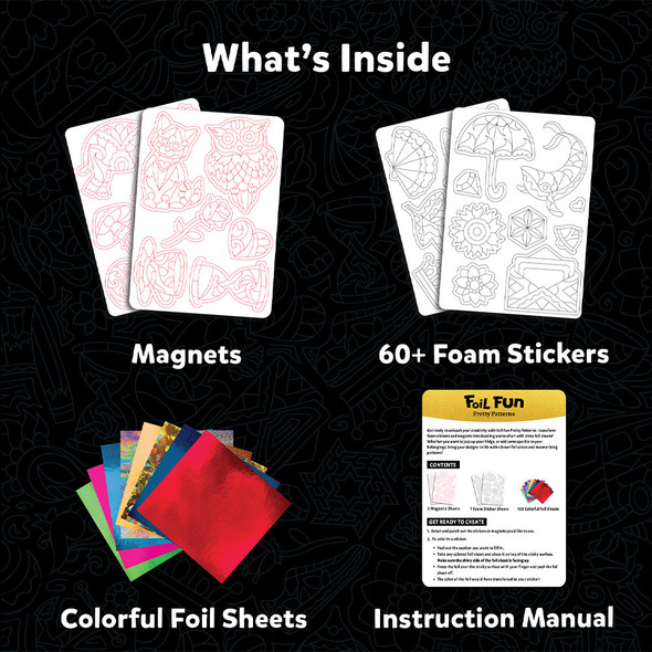 OakridgeStores.com | Skillmatics - Foil Fun: Pretty Patterns - Foil Art Sticker & Magnet Kit - 897FFPP 8904279506893
