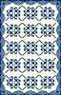 OakridgeStores.com | Brodnax Prints - Floorcloth: Midnight Victoria - Fabric - 1:12 Scale Dollhouse Miniature - FC104