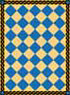 OakridgeStores.com | Brodnax Prints - Floorcloth: Americana, Gold - Fabric - 1:12 Scale Dollhouse Miniature Flooring - FC107
