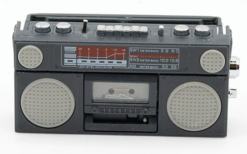 OakridgeStores.com | Artisan Creations - Realistic Boombox Radio - Musical Accessory - 1" Scale Dollhouse Miniature - 404