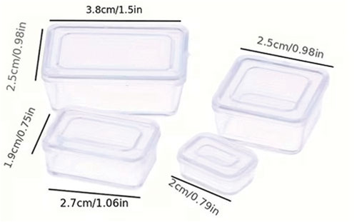 OakridgeStores.com | Artisan Creations - Tupperware Containers with Lids - 4 Piece Set - 1:12 Scale Dollhouse Miniature Kitchen Accessory - 418