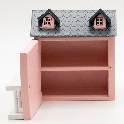 OakridgeStores.com | Artisan Creations - Small Pink Doll House - 1 Scale Dollhouse Miniature - 428