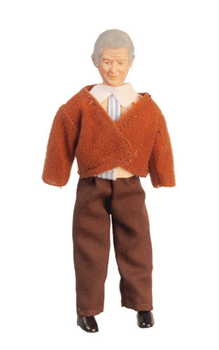 OakridgeStores.com | Aztec - Grandfather Doll with Outfit - 1:12 Scale Dollhouse Miniature Figure - 00068A