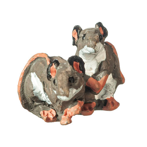 OakridgeStores.com | Aztec - Pair of Mice - Animal Figures, Set of 2 - 1 Scale Dollhouse Miniature - A6057