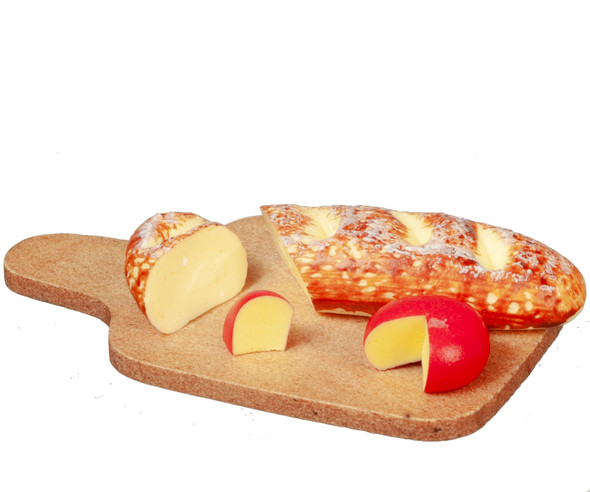 OakridgeStores.com | Aztec - Bread and Cheese Board - 1 Scale Dollhouse Miniature Food - A9962