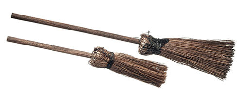 OakridgeStores.com | Aztec - Witches Brooms - Cleaning Accessory - 1:12 Scale Dollhouse Miniature - A9969