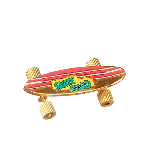 OakridgeStores.com | Aztec - Brass Skateboard - 1:12 Scale Dollhouse Miniature - B0169
