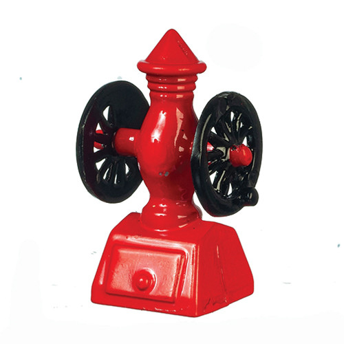 OakridgeStores.com | Aztec - Coffee Grinder - Red/Black - Kitchen Accessory - 1:12 Scale Dollhouse Miniature - B0254