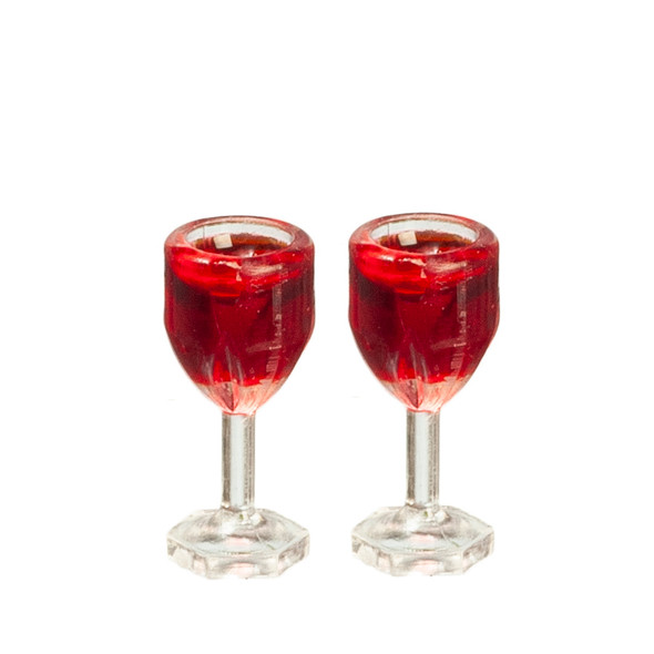 OakridgeStores.com | Aztec - Glasses of Rosé Wine - Set of 2 - 1:12 Scale Dollhouse Miniature - B0304