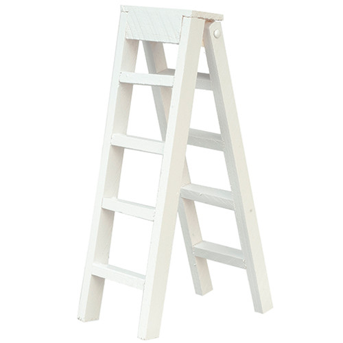 OakridgeStores.com | Aztec - Stepladder - White - 1" Scale Dollhouse Miniature - B0455