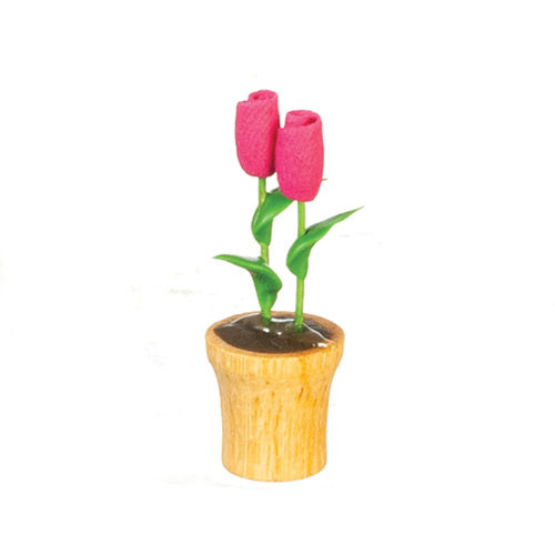 OakridgeStores.com | Aztec - 2 Roses in Pot - Potted Plant - 1:12 Scale Dollhouse Miniature Plant - B0465