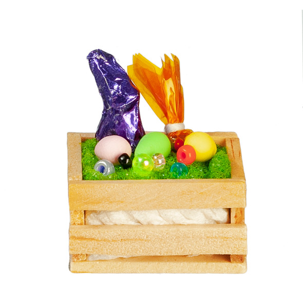 OakridgeStores.com | Aztec - Easter Crate - Natural - Holiday Accessory - 1:12 Scale Dollhouse Miniature - B0475