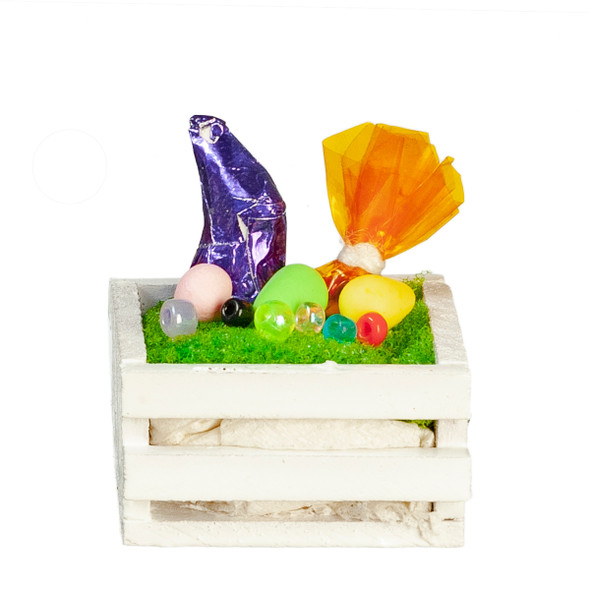 OakridgeStores.com | Aztec - Easter Crate - White - 1:12 Scale Dollhouse Miniature - B0476