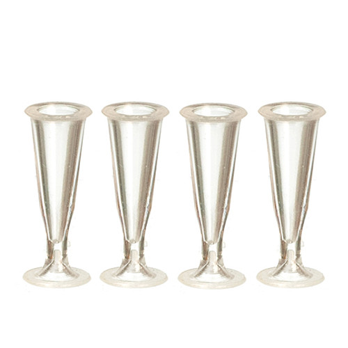 OakridgeStores.com | Aztec - Champagne Flutes - Set of 4 - 1:12 Scale Dollhouse Miniature - B0505