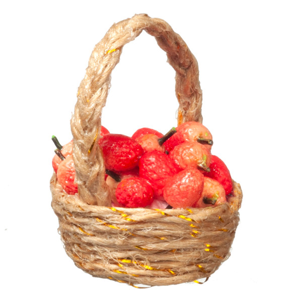 OakridgeStores.com | Aztec - Strawberries in Basket - 1" Scale Dollhouse Miniature Food - B0560