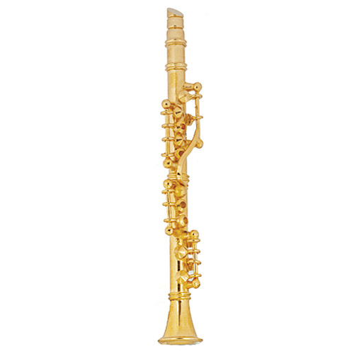 OakridgeStores.com | Aztec - Brass Sopranino Saxophone - 1:12 Scale Dollhouse Miniature - B0580
